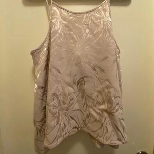 Beige tie-back top